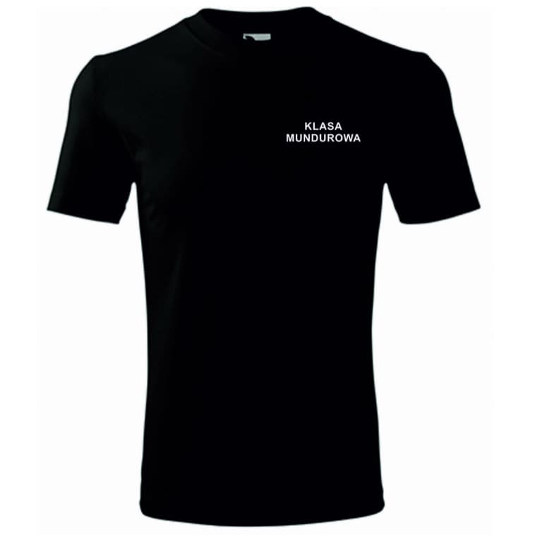 Koszulka T-shirt Maxtex "Klasa mundurowa" - Czarna
