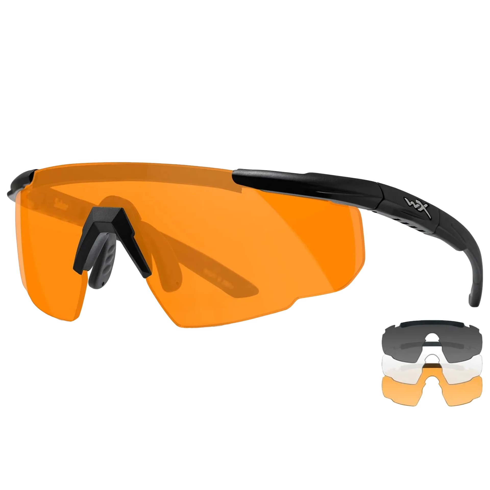Okulary taktyczne Wiley X Saber Advanced Set 3in1 - Grey/Clear/Light Rust/Matte Black