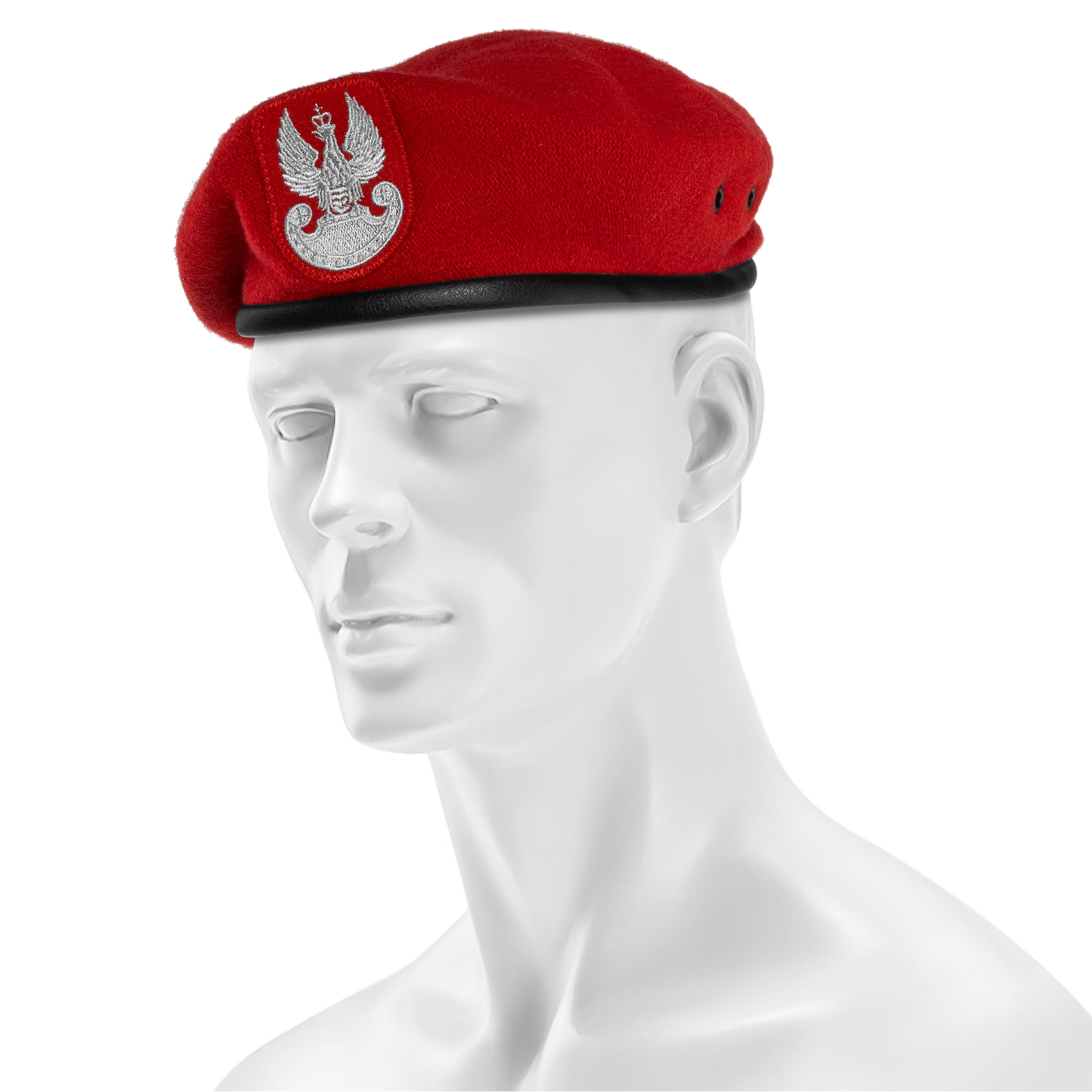 Beret BB-TEX Wojska Polskiego tłoczony - Czerwony