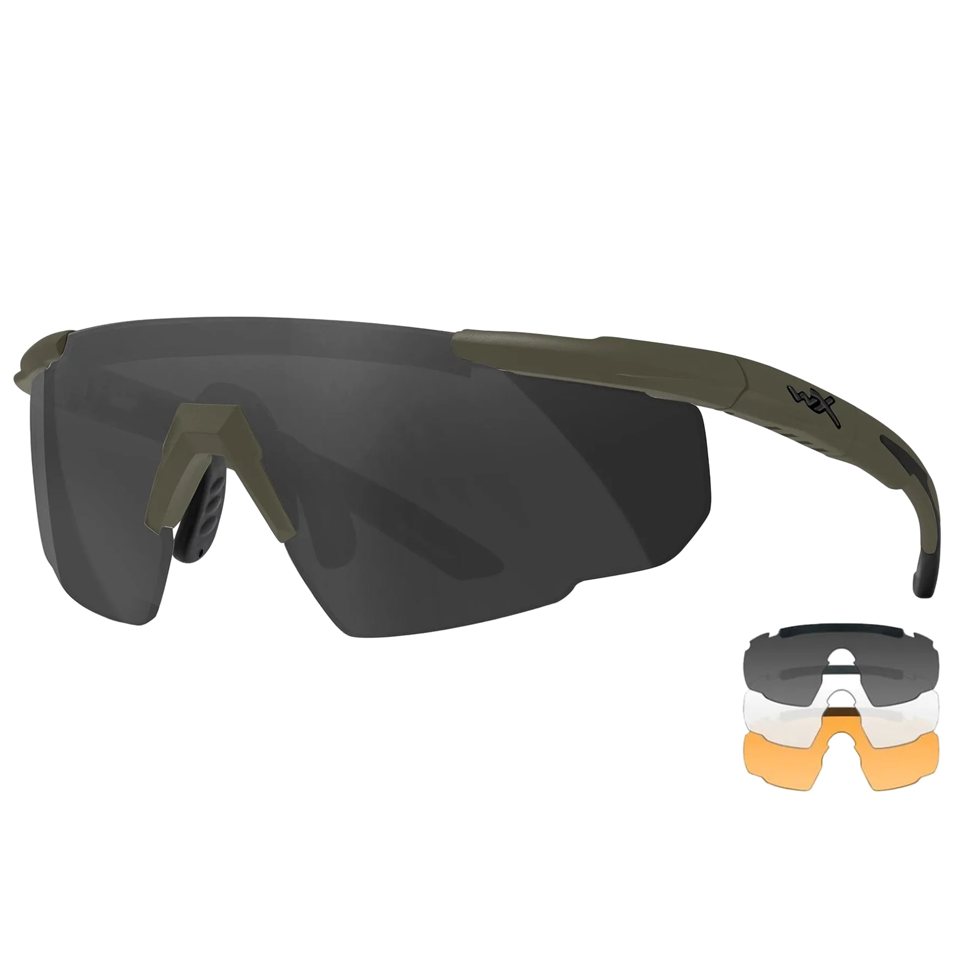 Okulary taktyczne Wiley X Saber Advanced Set 3in1 - Grey/Clear/Light Rust/OD Green