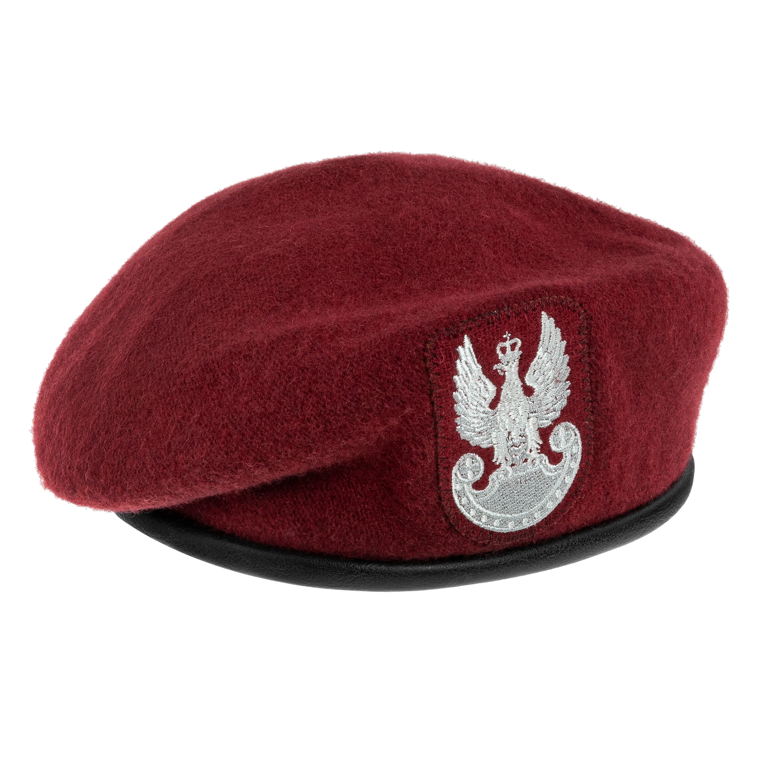 Beret BB-TEX Wojska Polskiego tłoczony - Bordowy