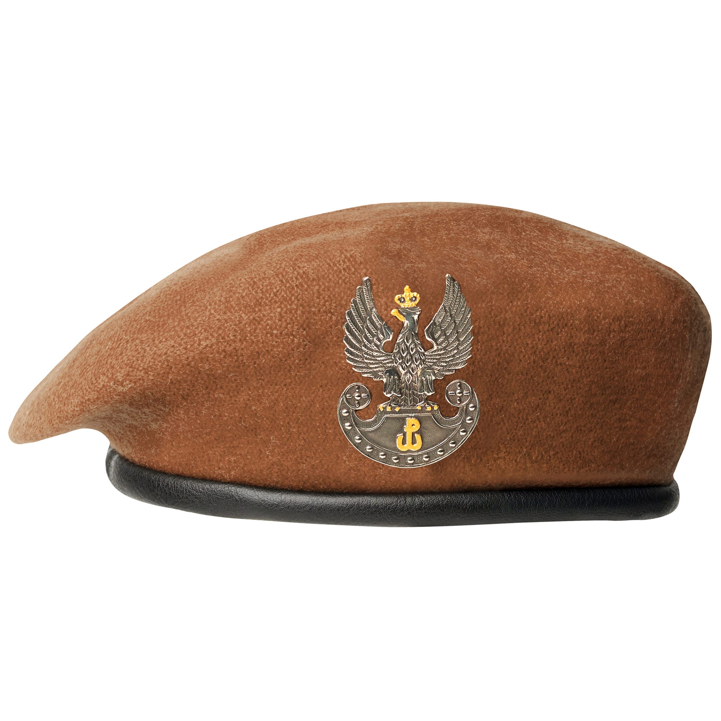 Beret BB-TEX Wojska Polskiego WOT Galowy - Brązowy