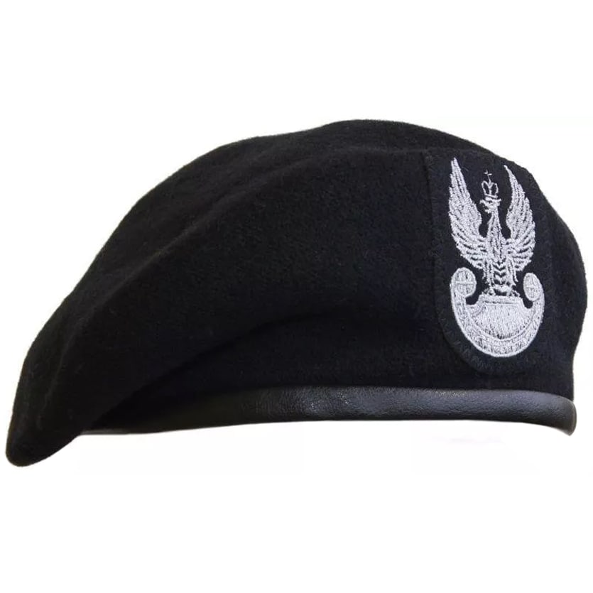 Beret BB-TEX Wojska Polskiego tłoczony - Czarny